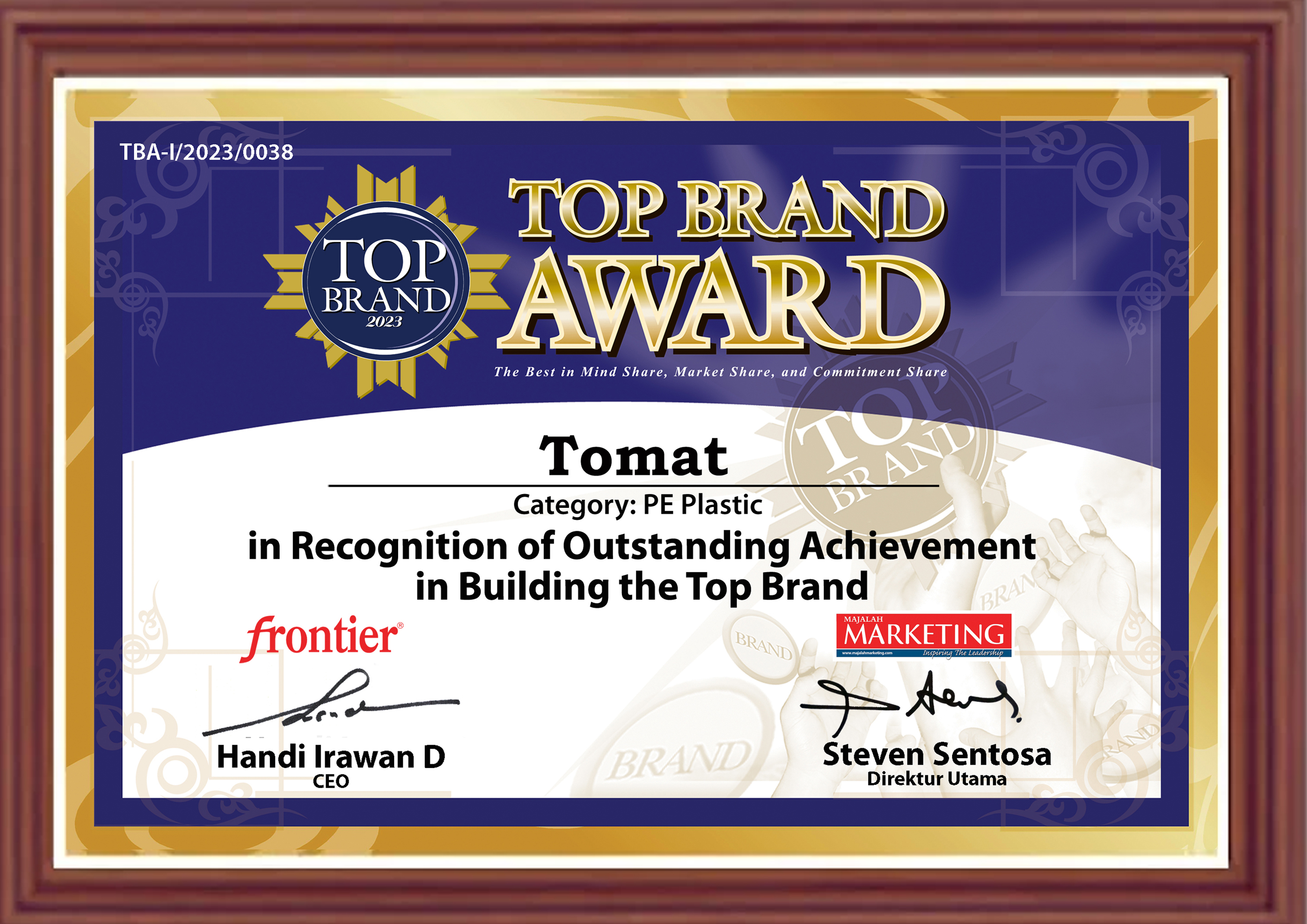 Top Brand Award PE Tomat